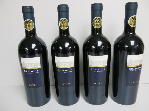 4 x Bottles of Fantini Edizioine Cinque Autoctoni Red Wine, 2019, 750ml.