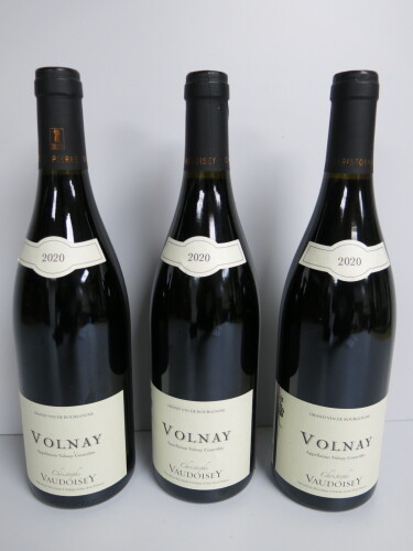 3 x Bottles of Christophe Vaudoisey Volnay Red Wine, 2019, 750ml.