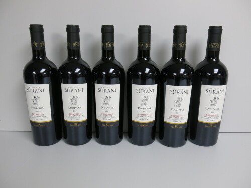 6 x Bottles of Masseria Surani Dionysos Primitivo di Manduria Riserva, Red Wine, 2017, 750ml.