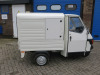 Piaggio Ape 50 Three Wheeler Tuk Tuk Style Van In Cream. Mileage 6km, Petrol, 50cc, 16Amp Electric Hook Up, Conversion to Rear for Coffee Machine or Other Equipment. NOTE: Fuel tank not fitted, requires keys & appears unregistered with no documents.