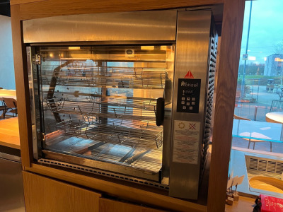 Rotisol Double Door Oven Rotisserie Roaster, Model FBP8.720, S/N 8323/20, 3 Phase. Comes with 8 Baskets. Size H90 x W110 x D70cm. Comes with Instruction Manual.