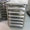 3 x 6 Rack Mobile Stainless Steel Trolleys. Size H85cm x W45cm x D57cm - 2