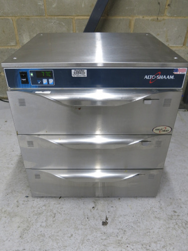 Alto-Shaam Triple Stacked Halo Heat Warming Drawers, Model 500-3D, S/N 1667292.