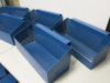 9 x Metal Storage Merchandise Containers in Blue, Size H20 x W50 x D27cm. - 2