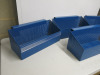 8 x Metal Storage Merchandise Containers in Blue, Size H20 x W50 x D27cm. - 3