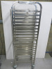 Stainless Steel 20 Tray Catering Trolley, Size H175 x W38 x D55cm. - 2