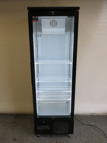 Elstar Single Door Upright Bottle Cooler, Model EM300B, Size H188 x W60 x D52cm. Comes with Keys & Manual.