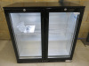 Interlevin 2 Door Illuminated Backbar Cooler, Model PD20H, Size H90 x W90 x D50. Comes with 2 Keys.