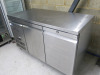 Williams Stainless Steel 2 Door Counter Fridge, Model HJC2SA R1, S/N 773735. Size H85 x W137 x D66cm. - 2