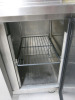 Precision Stainless Stell 2 Door Counter Fridge Preparation Station , Model MCU211, S/N 146018. Size H100 x W135 x D70cm. Comes with 6 Assorted Sized GN Containers & Lids. - 6