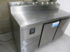 Precision Stainless Stell 2 Door Counter Fridge Preparation Station , Model MCU211, S/N 146018. Size H100 x W135 x D70cm. Comes with 6 Assorted Sized GN Containers & Lids. - 7