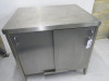 Stainless Steel Cabinet with 2 Sliding Doors & 1 x Shelf, Size H90 x W97 x D80cm. - 2