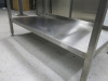 Bespoke Stainless Steel Prep Table with Shelf Under & 2 Cut Outs. Size H96x W110 x D72cm. - 5