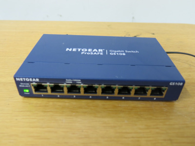 Netgear Prosafe Gigabit Switch, Model GS108. Comes with Power Supply.