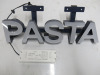 LED Lit Pasta Sign on Blue Metal Box Frame with LED Driver. Size H11 x W47 x D6cm.