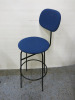 9 x Menu Afteroom Plus Bar Stool Upholstered Seat & Back in Blue on Steel Frame. - 5