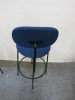 9 x Menu Afteroom Plus Bar Stool Upholstered Seat & Back in Blue on Steel Frame. - 7