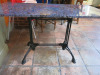 9 x Rectangle Restaurant Tables with Solid Marble Tops & Heavy Twin Pedestal Metal Bases, Size H76 x W140 x D70cm. - 8