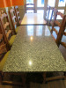 9 x Rectangle Restaurant Tables with Solid Marble Tops & Heavy Twin Pedestal Metal Bases, Size H76 x W140 x D70cm. - 9