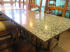 9 x Rectangle Restaurant Tables with Solid Marble Tops & Heavy Twin Pedestal Metal Bases, Size H76 x W140 x D70cm. - 10