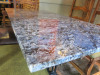 9 x Rectangle Restaurant Tables with Solid Marble Tops & Heavy Twin Pedestal Metal Bases, Size H76 x W140 x D70cm. - 13
