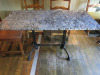 9 x Rectangle Restaurant Tables with Solid Marble Tops & Heavy Twin Pedestal Metal Bases, Size H76 x W140 x D70cm. - 14