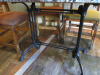 9 x Rectangle Restaurant Tables with Solid Marble Tops & Heavy Twin Pedestal Metal Bases, Size H76 x W140 x D70cm. - 15