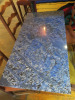 9 x Rectangle Restaurant Tables with Solid Marble Tops & Heavy Twin Pedestal Metal Bases, Size H76 x W140 x D70cm. - 16