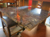 13 x Square Restaurant Tables with Solid Marble Tops & Heavy Single Pedestal Metal Base, Size H76 x W70 x D70c. - 10