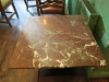 13 x Square Restaurant Tables with Solid Marble Tops & Heavy Single Pedestal Metal Base, Size H76 x W70 x D70c. - 18