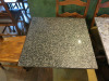 13 x Square Restaurant Tables with Solid Marble Tops & Heavy Single Pedestal Metal Base, Size H76 x W70 x D70c. - 20