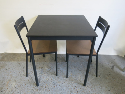 3 x Sandsberg Wooden Table with 6 x Sansberg Chairs. Size H75 x W67 x D67cm.