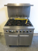 6 Ring Hob Gas Cooking Range, Size H90 x W90 xD77cm.