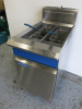 Blue Seal Twin Tank Twin Basket Free Standing Gas Fryer, Model GT46, S/N 1678278. - 2