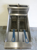 Blue Seal Twin Tank Twin Basket Free Standing Gas Fryer, Model GT46, S/N 1678278. - 4