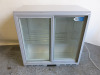 Coolpoint 2 Door Backbar Illuminated Cooler, Model HX-250, Size H90 x W90 x D50.