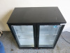 Premier 2 Door Backbar Illuminated Cooler, Model PREM2 BLACK, Size H90 x W90 x D50. - 9