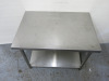 Stainless Steel Prep Table with Shelf Under, Size H77 x W100 x D70cm. - 2