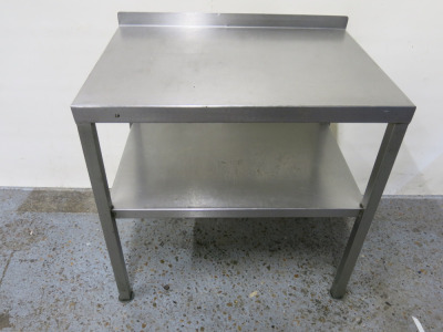 Stainless Steel Prep Table with Shelf Under, Size H69 x W70 x D49cm.