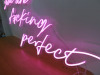 LED Lit "Your Are F#cking Perfect" Sign In Pink with 12v LED Waterproof Power Supply, Size L150 x D60cm. - 3