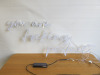 LED Lit "Your Are F#cking Perfect" Sign In Pink with 12v LED Waterproof Power Supply, Size L150 x D60cm. - 4