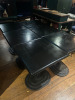 16 x Black Wooden Top Tables with Heavy Metal Bases, Size H75 x W60 x D60cm. - 2