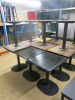 16 x Black Wooden Top Tables with Heavy Metal Bases, Size H75 x W60 x D60cm. - 5