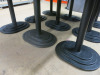 16 x Black Wooden Top Tables with Heavy Metal Bases, Size H75 x W60 x D60cm. - 8