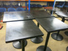 4 x Round Black Wooden Top High Bar Tables with Heavy Metal Bases, Size H113 x W70 x D71cm. - 6