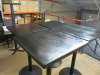 4 x Round Black Wooden Top High Bar Tables with Heavy Metal Bases, Size H113 x W70 x D71cm. - 7