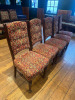 13 x Country Seat Wooden Framed Dining Chairs Upholstered in Assorted Designs. - 5