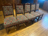 13 x Country Seat Wooden Framed Dining Chairs Upholstered in Assorted Designs. - 9