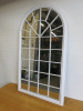 White Metal Framed Garden Mirror, Size H130 x W75cm. - 2