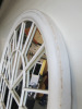 White Metal Framed Garden Mirror, Size H130 x W75cm. - 4